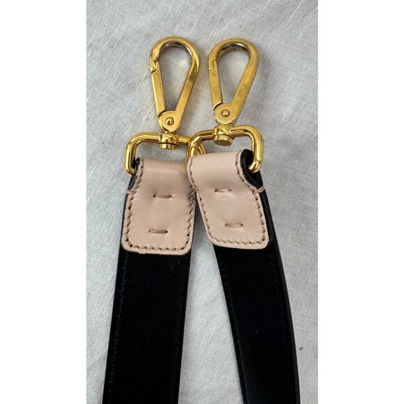 Fendi Roma Beige & Black Leather Tote Bag With Gold Hardware & COA's‎ - Picture 7 of 16